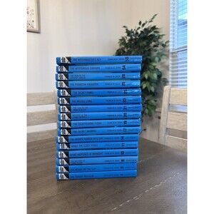 Vintage Hardy Boys Blue Hardcover Books Lot of 16 Franklin W Dixon Mystery Set